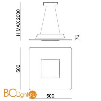 Подвесной светильник Linea Light Square 8122 - Схема