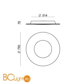 Потолочный светильник Linea Light Square 8517 - Схема