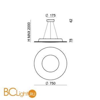Подвесной светильник Linea Light Square 8519 - Схема