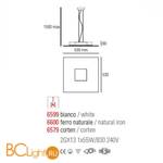 Подвесной светильник Linea Light SQUARE 6599 - Схема