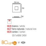 Настенно-потолочный светильник Linea Light SQUARE 6626 - Схема