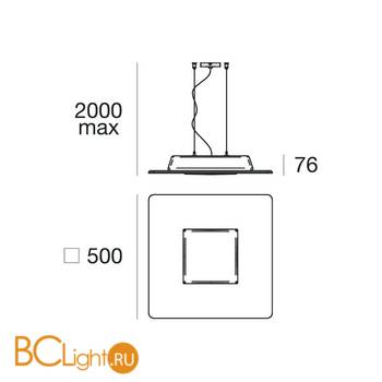 Подвесной светильник Linea Light Square 7683 - Схема