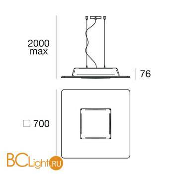 Подвесной светильник Linea Light Square 7688 - Схема