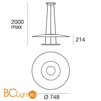 Подвесной светильник Linea Light Madame Blanche 8175 - Схема