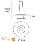 Подвесной светильник Linea Light Madame Blanche 8175 - Схема