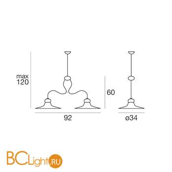 Подвесной светильник Linea Light Mami 2639 - Схема