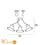 Потолочная люстра Linea Light Mami 2649 - Схема
