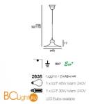 Подвесной светильник Linea Light Classic collection 2638 - Схема