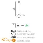 Подвесной светильник Linea Light Classic collection 2645 - Схема