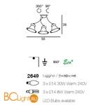 Потолочная люстра Linea Light Mami 2649RU - Схема