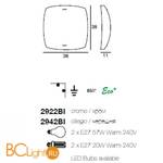 Настенно-потолочный светильник Linea Light Marina 2922BI - Схема