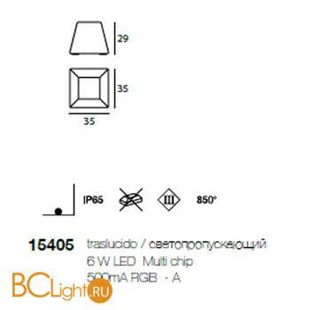 Садово-парковый фонарь Linea Light Maya 15405 - Схема