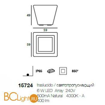 Садово-парковый фонарь Linea Light Maya 15724 - Схема