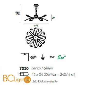 Подвесной светильник Linea Light Medusa 7030 - Схема