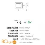 Настенно-потолочный светильник Linea Light Met Wally 538K881 - Схема