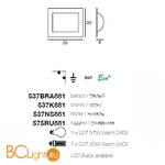 Настенно-потолочный светильник Linea Light Met Wally 537NS881 - Схема