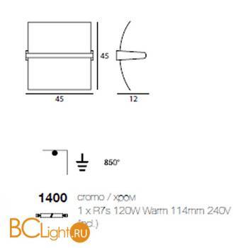 Настенно-потолочный светильник Linea Light Modern collection 1400 - Схема