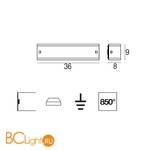 Настенный светильник Linea Light Mille 7840 - Схема