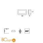 Настенный светильник Linea Light Mille 7850 - Схема