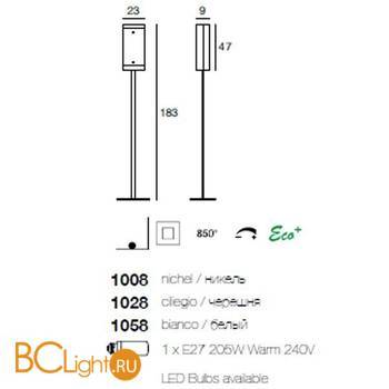 Торшер Linea Light Class Modern collection 1008 - Схема