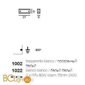 Настенный светильник Linea Light Mille 1002 - Схема