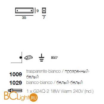 Бра Linea Light Class Modern collection 1009 - Схема