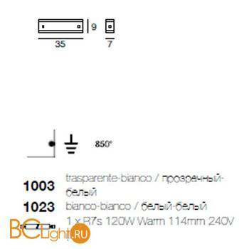 Бра Linea Light Class Modern collection 1003 - Схема