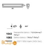 Бра Linea Light Class Modern collection 1043 - Схема