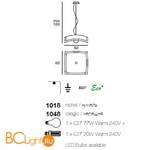 Подвесной светильник Linea Light Modern collection 1018 - Схема