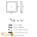 Потолочный светильник Linea Light Modern collection 3579 - Схема