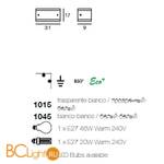 Бра Linea Light Class Modern collection 1045 cherry - Схема