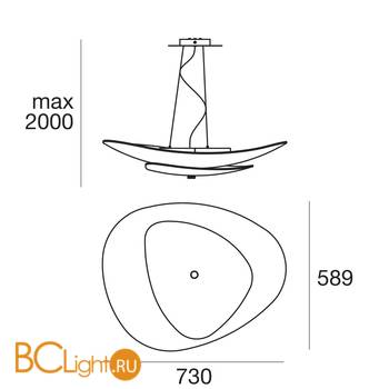 Подвесной светильник Linea Light Moledro 90318 - Схема