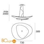 Подвесной светильник Linea Light Moledro 90318 - Схема