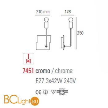 Настенный светильник Linea Light MOMABOMA 7451 - Схема