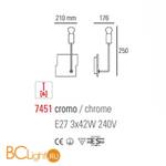 Настенный светильник Linea Light MOMABOMA 7451 - Схема