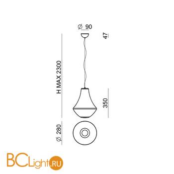 Подвесной светильник Linea Light Monarque 8023 - Схема
