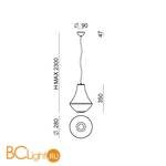 Подвесной светильник Linea Light Monarque 8023 - Схема