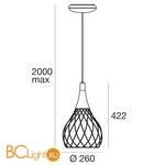 Подвесной светильник Linea Light Mongolfier 8141 - Схема