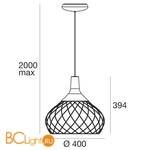 Подвесной светильник Linea Light Mongolfier 8146 - Схема