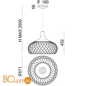 Подвесной светильник Linea Light Mongolfier 8147 - Схема