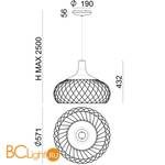Подвесной светильник Linea Light Mongolfier 8148 - Схема