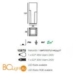 Садово-парковый фонарь Linea Light New York 15670 - Схема