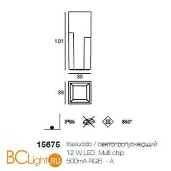 Садово-парковый фонарь Linea Light New York 15675 - Схема