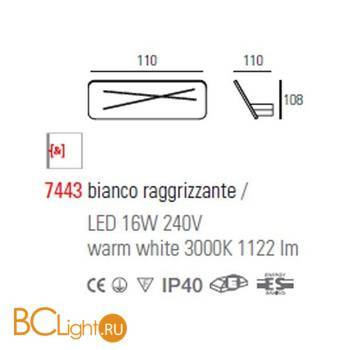 Настенный светильник Linea Light Next 7443 - Схема
