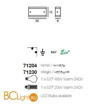 Настенно-потолочный светильник Linea Light Nove99 71230 - Схема