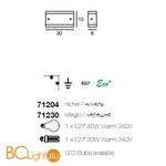 Настенно-потолочный светильник Linea Light Nove99 71230 - Схема