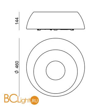 Настенно-потолочный светильник Linea Light Oblix 8181 - Схема