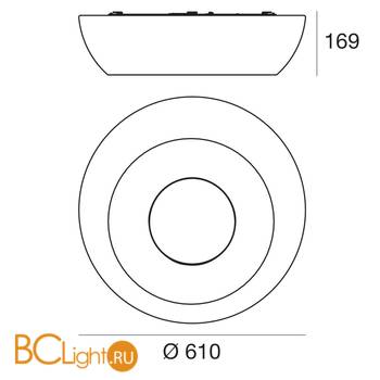 Настенно-потолочный светильник Linea Light Oblix 8182 - Схема