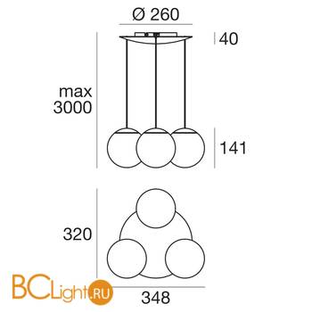 Подвесной светильник Linea Light Oh! 10117 - Схема