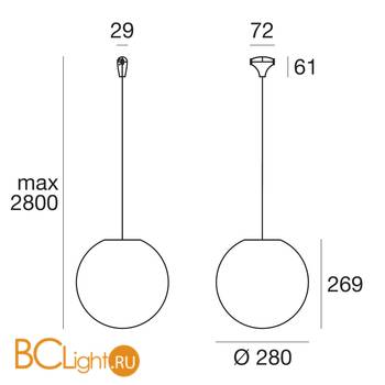 Светильник для струнной системы Linea Light Oh! 10140 - Схема